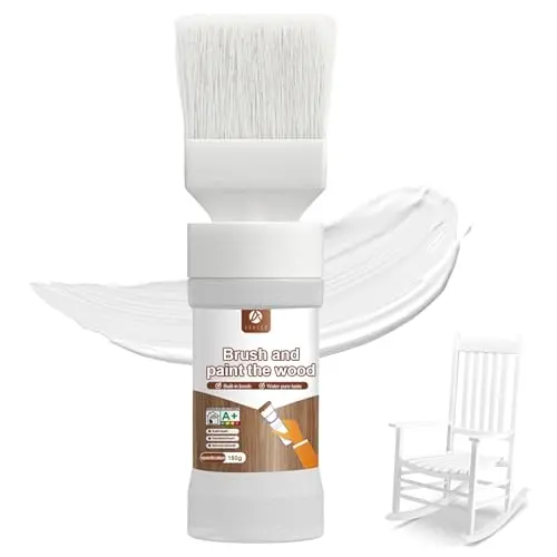 Generic white wood touch-up paint for scratches and chips on cabinets
