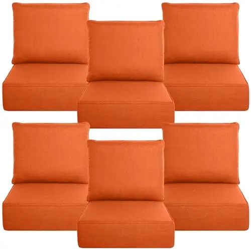 Belord luxury outdoor cushion set in orange