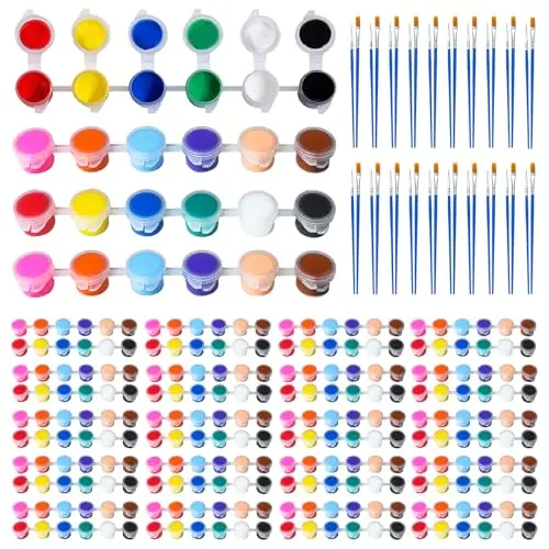 EzaroNexis mini acrylic paint sets with 30 packs and brushes