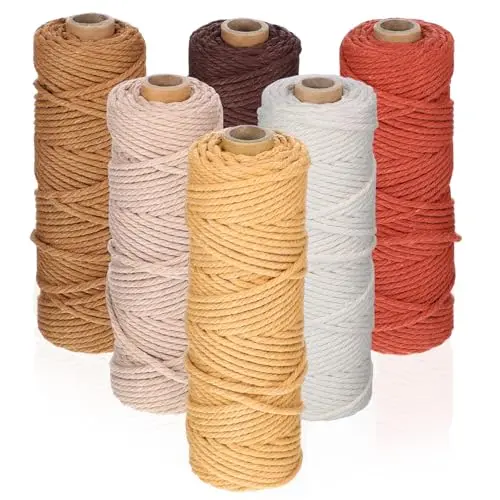 Nuanchu colored macrame cord set in coffee tones