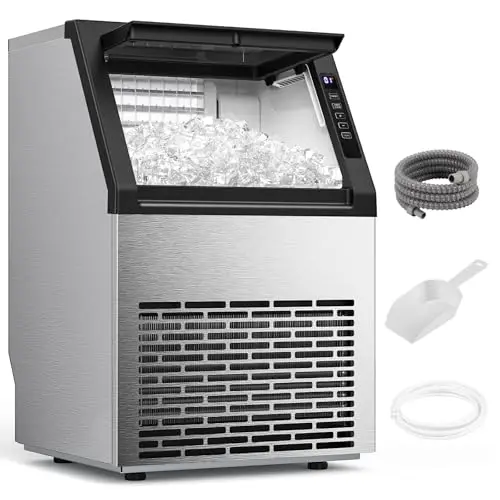 COWSAR undercounter ice maker with stainless steel build and self-cleaning