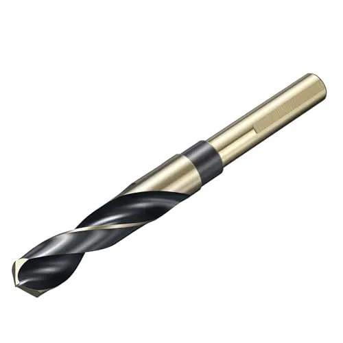 uxcell 41/64 inch reduced shank drill bit with black and gold finish for wood and acrylic