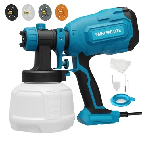WIBENTL blue paint sprayer with multiple nozzles