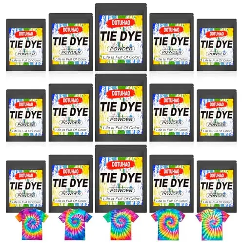 DOTUHAO Tie Dye Powder Kit with 15 color containers