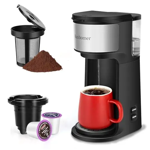 Ranbomer single serve coffee maker for K-cups and grounds