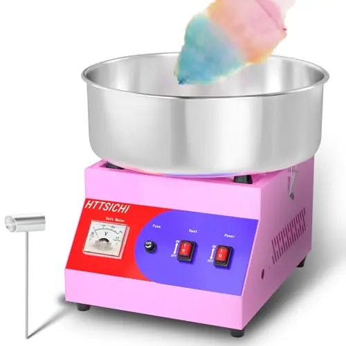 HTTSICHI commercial cotton candy machine with stainless steel bowl