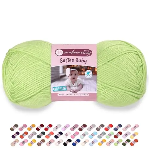 Makromecity Softee Baby yarn in Light Pistachio color