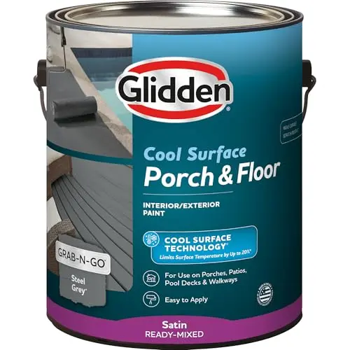 Glidden Porch and Floor Paint with Cool Surface Technology in Steel Gray