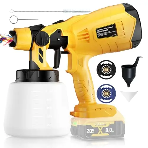 Synxiter white cordless paint sprayer for DeWalt batteries