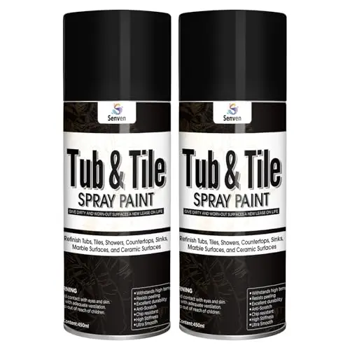 SENVEN white tub and tile spray paint two-pack kit