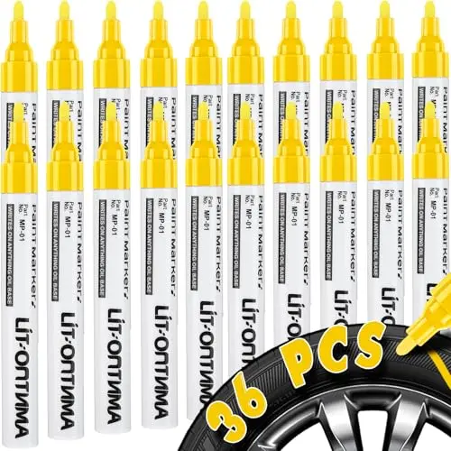 Boao yellow tire paint markers in bulk pack