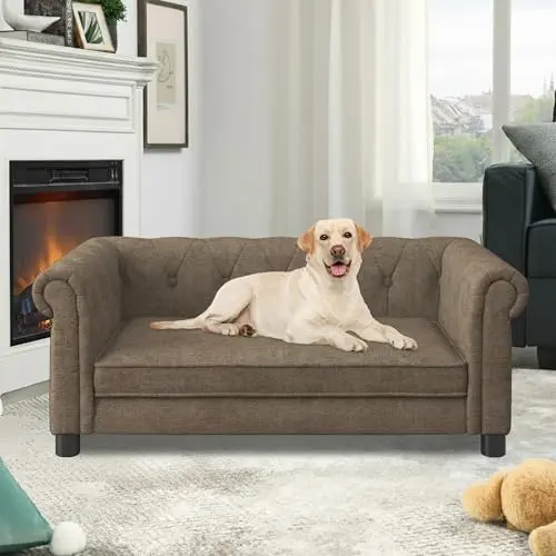 XOCN dog sofa with removable cover and durable stitching