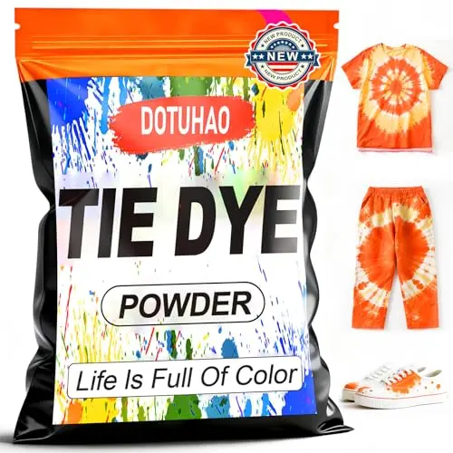 DOTUHAO Orange fabric dye powder in 1-pound container