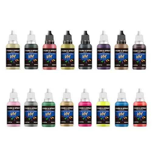 VM Miniature Paint Set with 16 bottles of game colors for models