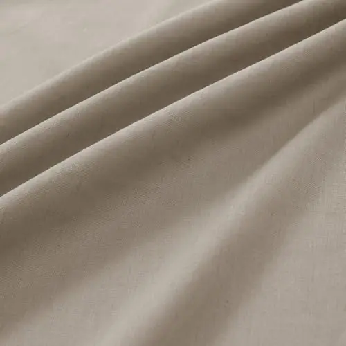 NSGZ natural linen-cotton blend fabric showing width