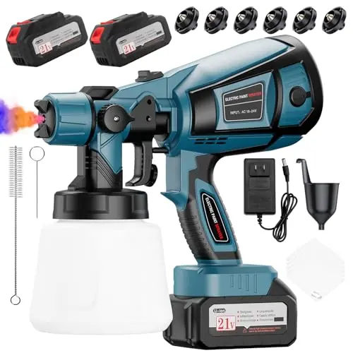 FANBDEDGE cordless paint sprayer with two batteries