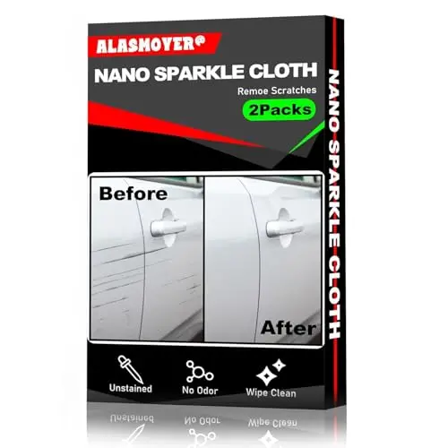 ALASMOYER Nano Sparkle Cloth for car scratch and water spot removal
